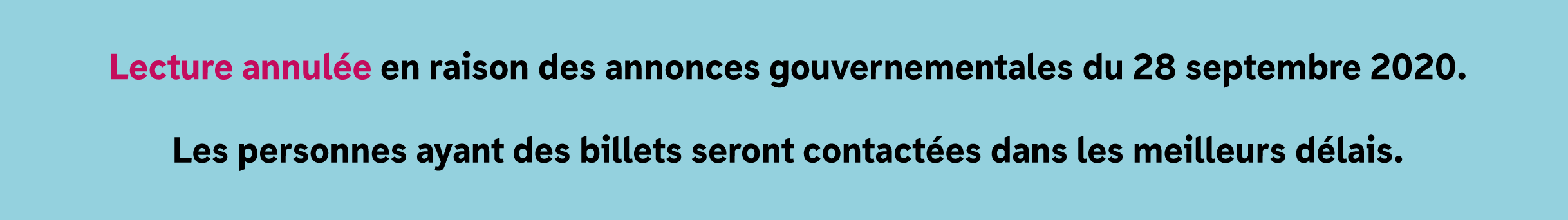 annulation de la lecture